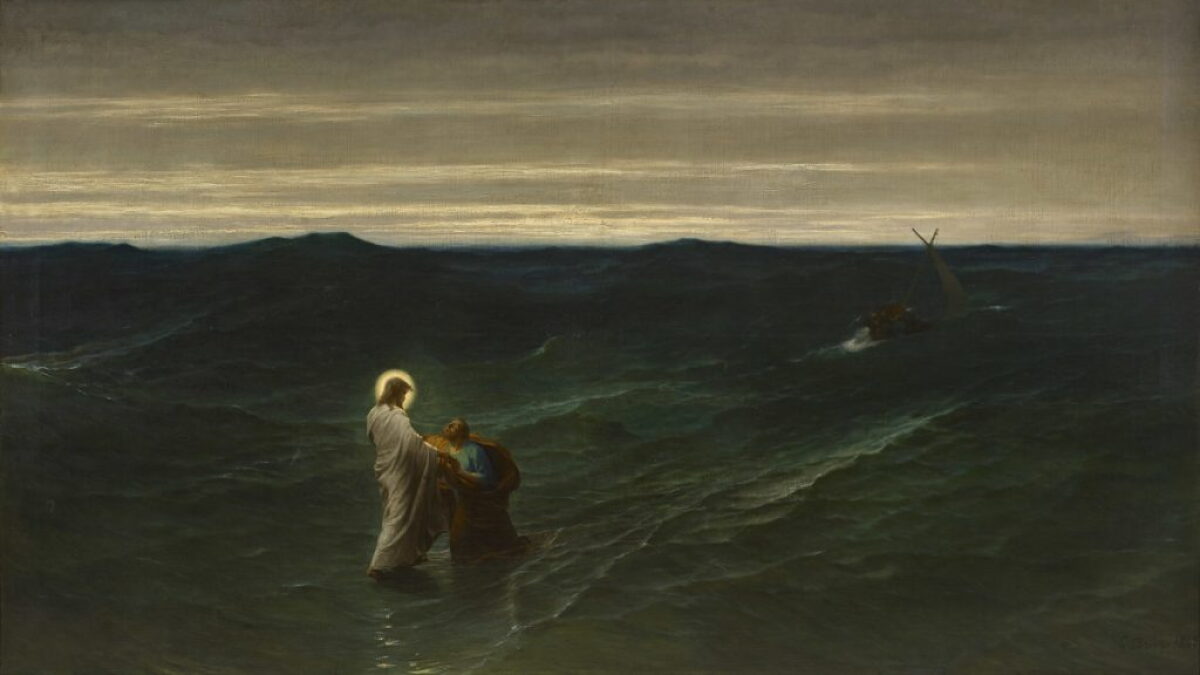 Gustave Brion, Jesus and Peter on the Water, 1863